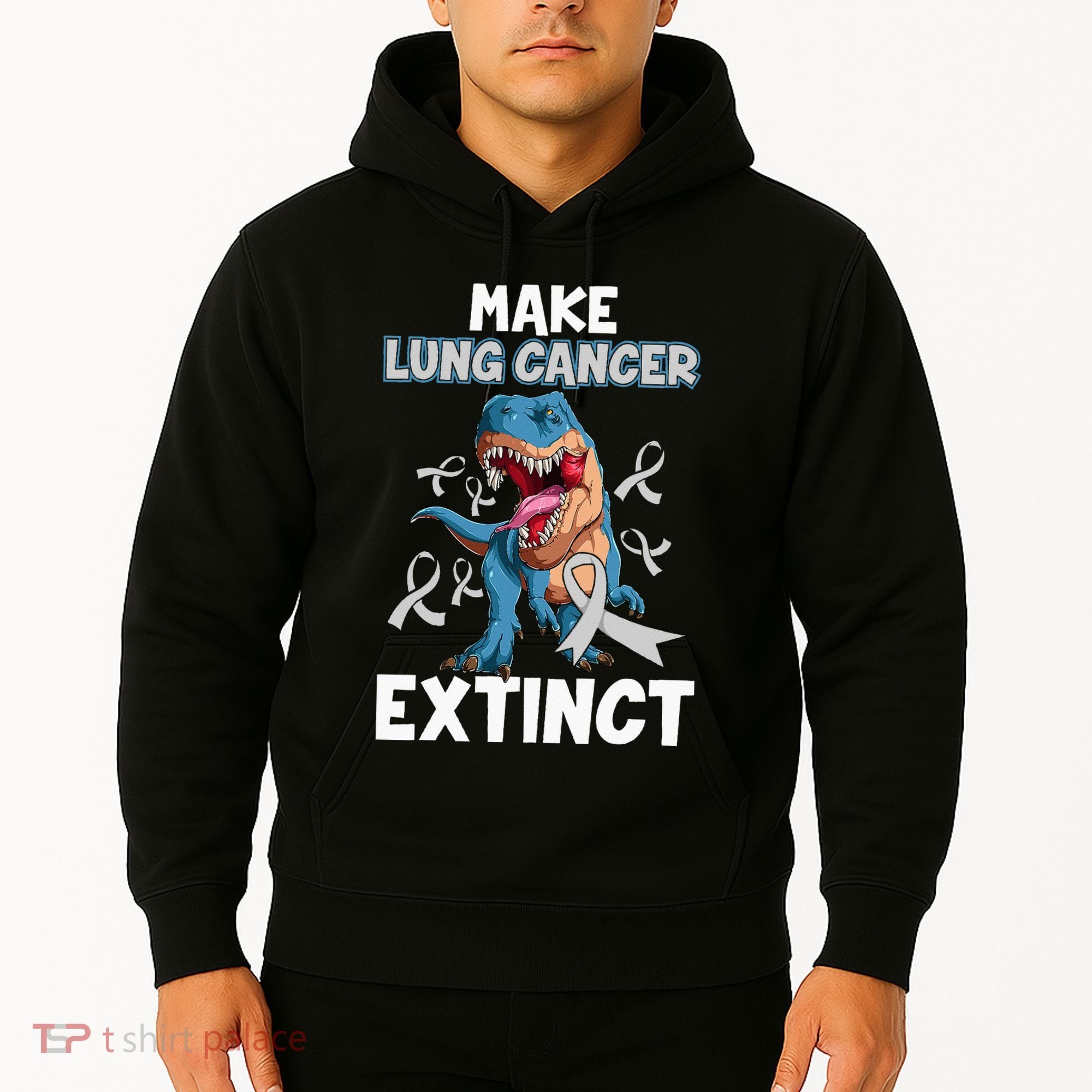 Lung Cancer Awareness Make Lung Cancer Extinct Hoodie