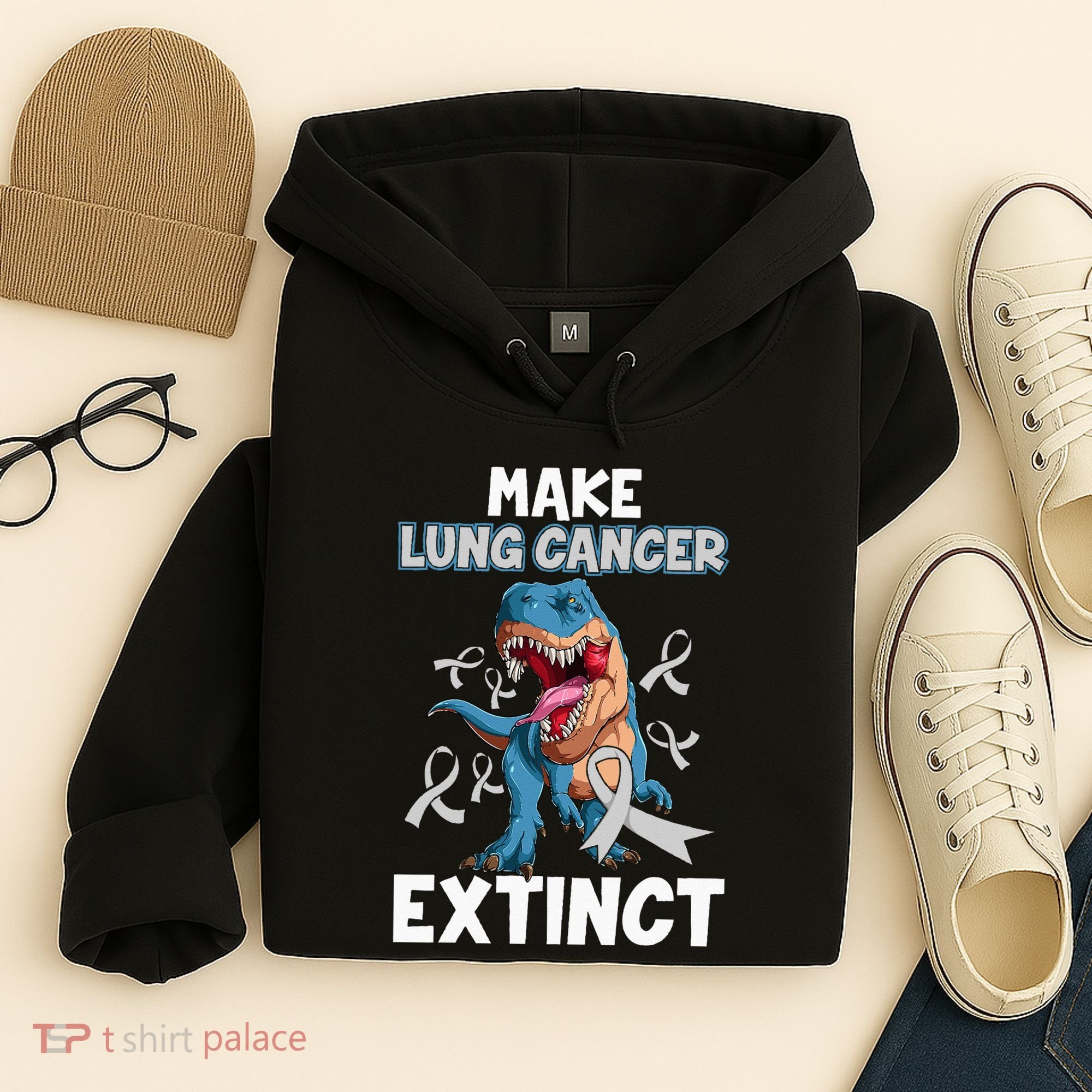Lung Cancer Awareness Make Lung Cancer Extinct Hoodie