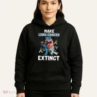 Lung Cancer Awareness Make Lung Cancer Extinct Hoodie thumb 5
