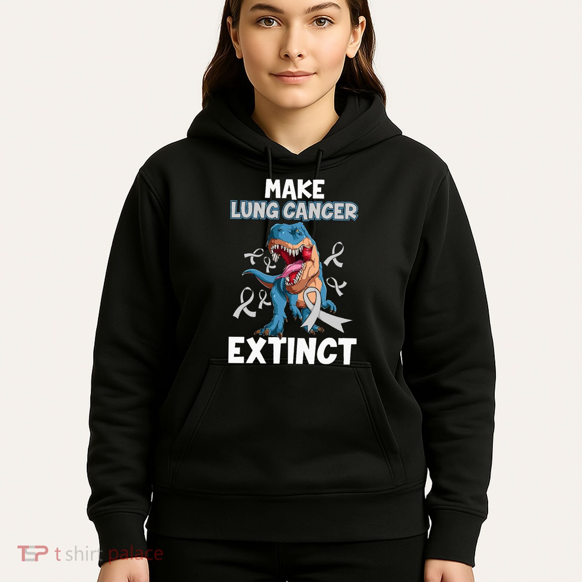 Lung Cancer Awareness Make Lung Cancer Extinct Hoodie