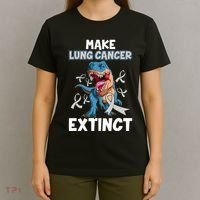 Lung Cancer Awareness Make Lung Cancer Extinct T-Shirt thumb 4