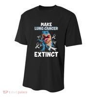 Lung Cancer Awareness Make Lung Cancer Extinct Youth Performance Sprint T-Shirt thumb 0