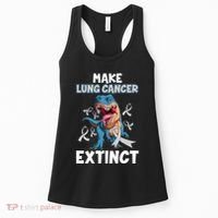Lung Cancer Awareness Make Lung Cancer Extinct Women's Tank Top thumb 0
