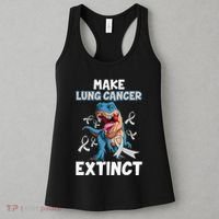 Lung Cancer Awareness Make Lung Cancer Extinct Women's Tank Top thumb 3