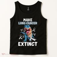 Lung Cancer Awareness Make Lung Cancer Extinct Tank Top thumb 2