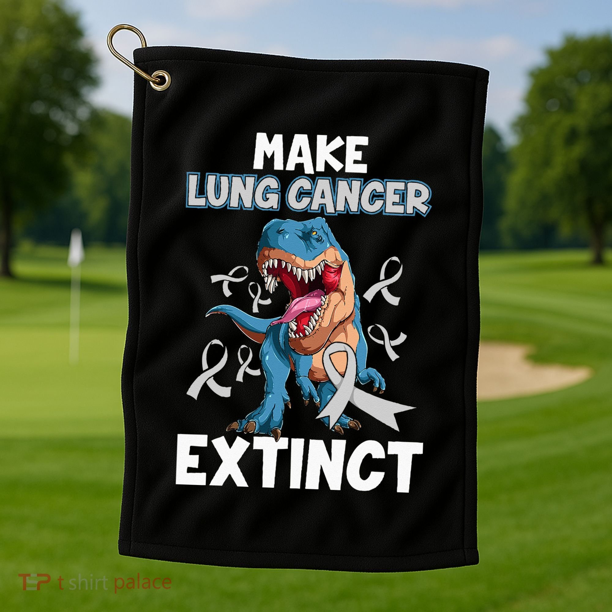 Lung Cancer Awareness Make Lung Cancer Extinct Golf Towel