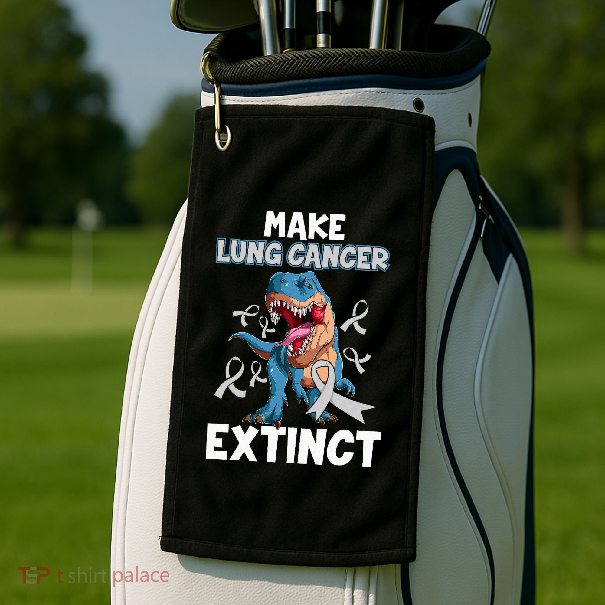 Lung Cancer Awareness Make Lung Cancer Extinct Golf Towel