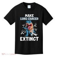 Lung Cancer Awareness Make Lung Cancer Extinct Kids T-Shirt thumb 0
