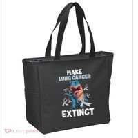 Lung Cancer Awareness Make Lung Cancer Extinct Tote Bag thumb 2