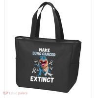 Lung Cancer Awareness Make Lung Cancer Extinct Tote Bag thumb 3