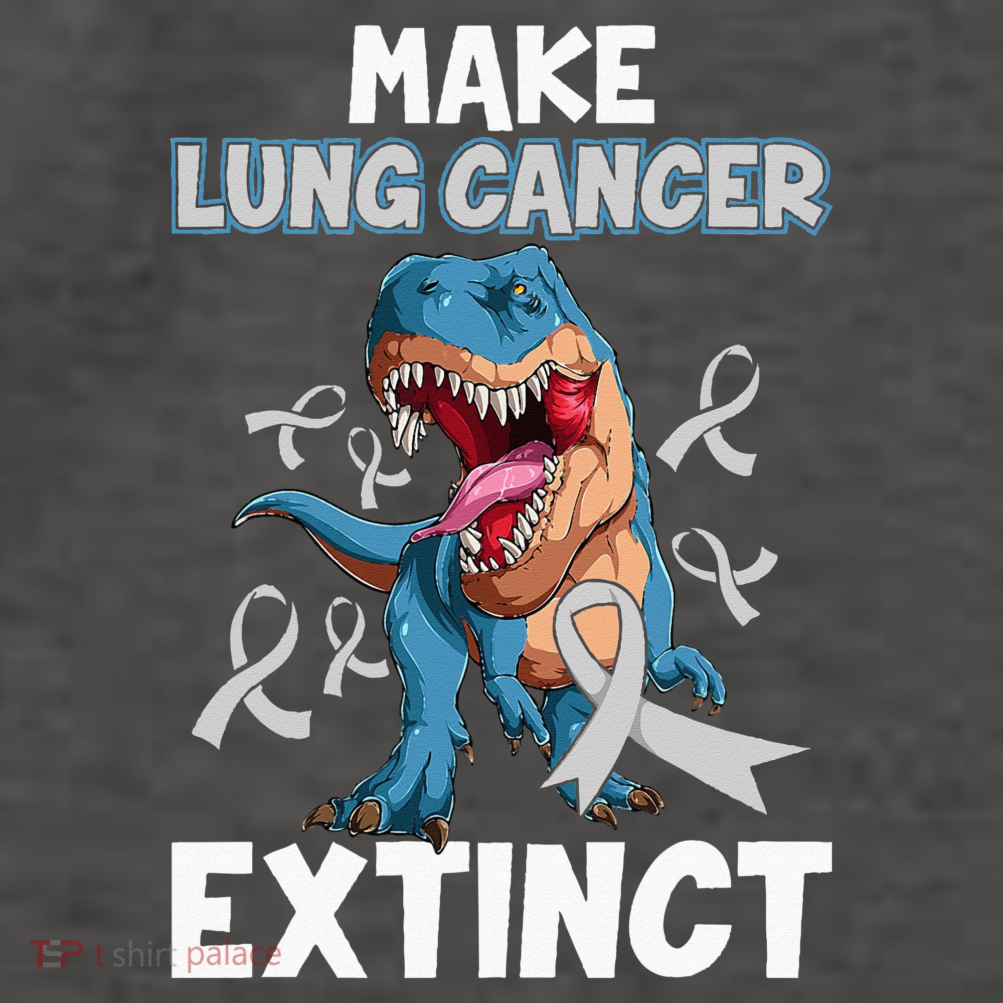 Lung Cancer Awareness Make Lung Cancer Extinct Vector Backpack