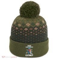 Lung Cancer Awareness Make Lung Cancer Extinct The Baniff Cuffed Pom Beanie thumb 0