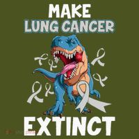 Lung Cancer Awareness Make Lung Cancer Extinct The Baniff Cuffed Pom Beanie thumb 2