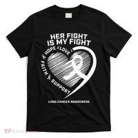 Lung Cancer Awareness Gifts Grandma Mom Wife Fight T-Shirt thumb 0