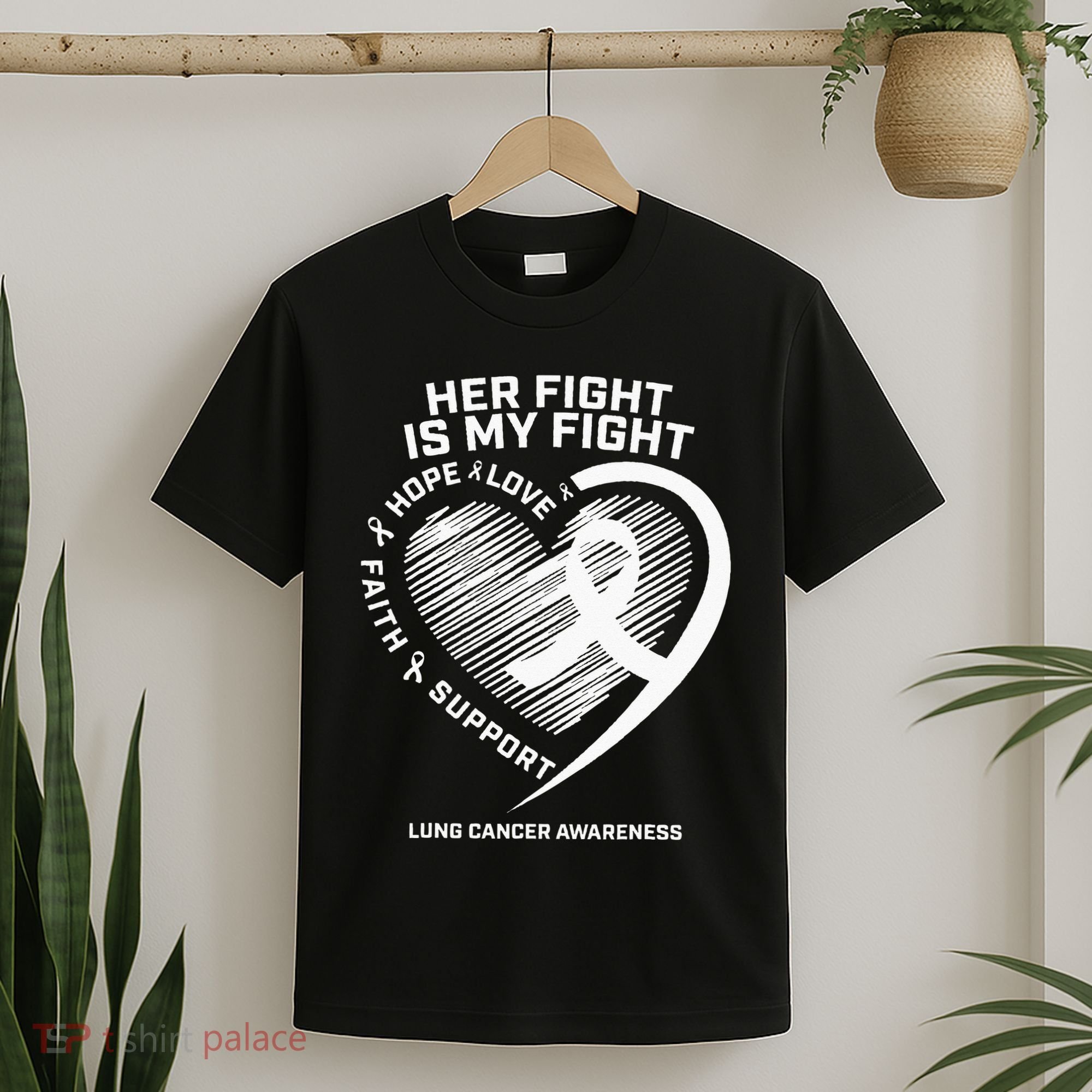 Lung Cancer Awareness Gifts Grandma Mom Wife Fight T-Shirt