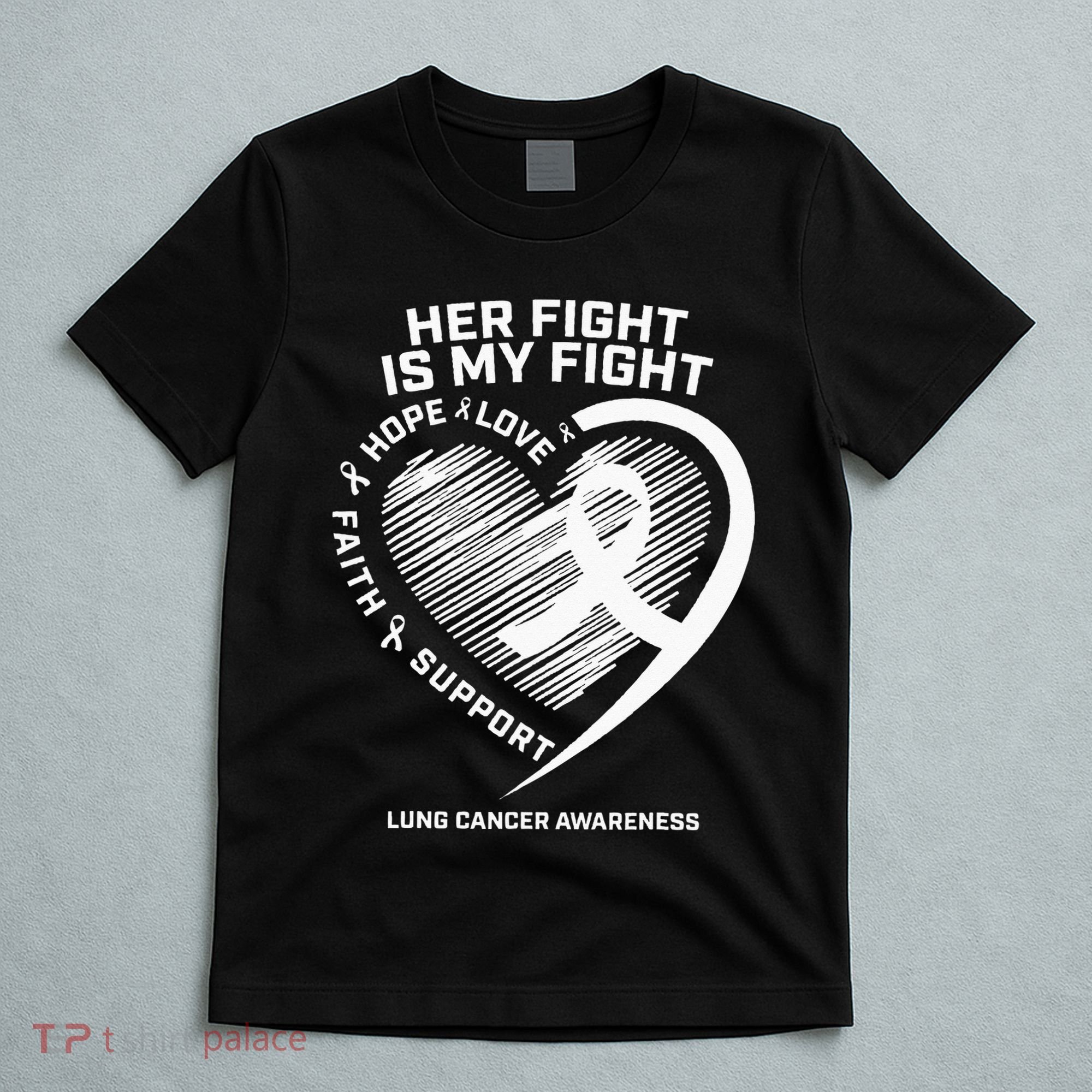 Lung Cancer Awareness Gifts Grandma Mom Wife Fight T-Shirt