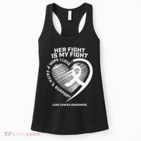 Lung Cancer Awareness Gifts Grandma Mom Wife Fight Women's Tank Top thumb 0