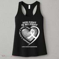 Lung Cancer Awareness Gifts Grandma Mom Wife Fight Women's Tank Top thumb 3