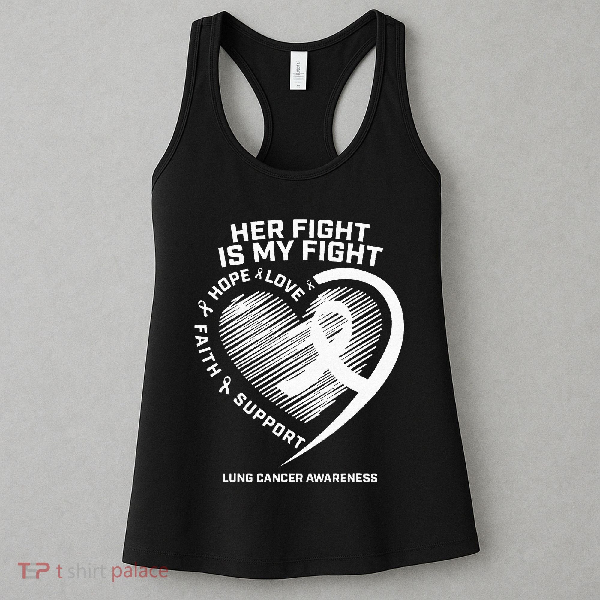 Lung Cancer Awareness Gifts Grandma Mom Wife Fight Women's Tank Top
