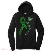Liver Cancer Awareness Green Ribbon Religious Butterflies Gift Women's Hoodie thumb 0
