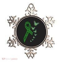 Liver Cancer Awareness Green Ribbon Religious Butterflies Gift Ornament thumb 0