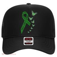 Liver Cancer Awareness Green Ribbon Religious Butterflies Gift Hat thumb 0