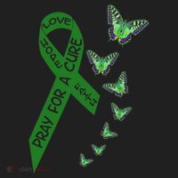 Liver Cancer Awareness Green Ribbon Religious Butterflies Gift Golf Towel thumb 3