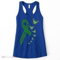 Liver Cancer Awareness Green Ribbon Religious Butterflies Gift Women's Tank Top thumb 0