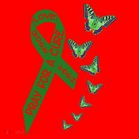 Liver Cancer Awareness Green Ribbon Religious Butterflies Gift Santa Hat thumb 1