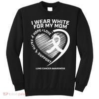 Lung Cancer Awareness Gifts Mom Lung Cancer Ribbon Sweatshirt thumb 0