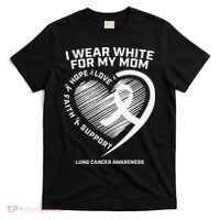 Lung Cancer Awareness Gifts Mom Lung Cancer Ribbon T-Shirt thumb 0