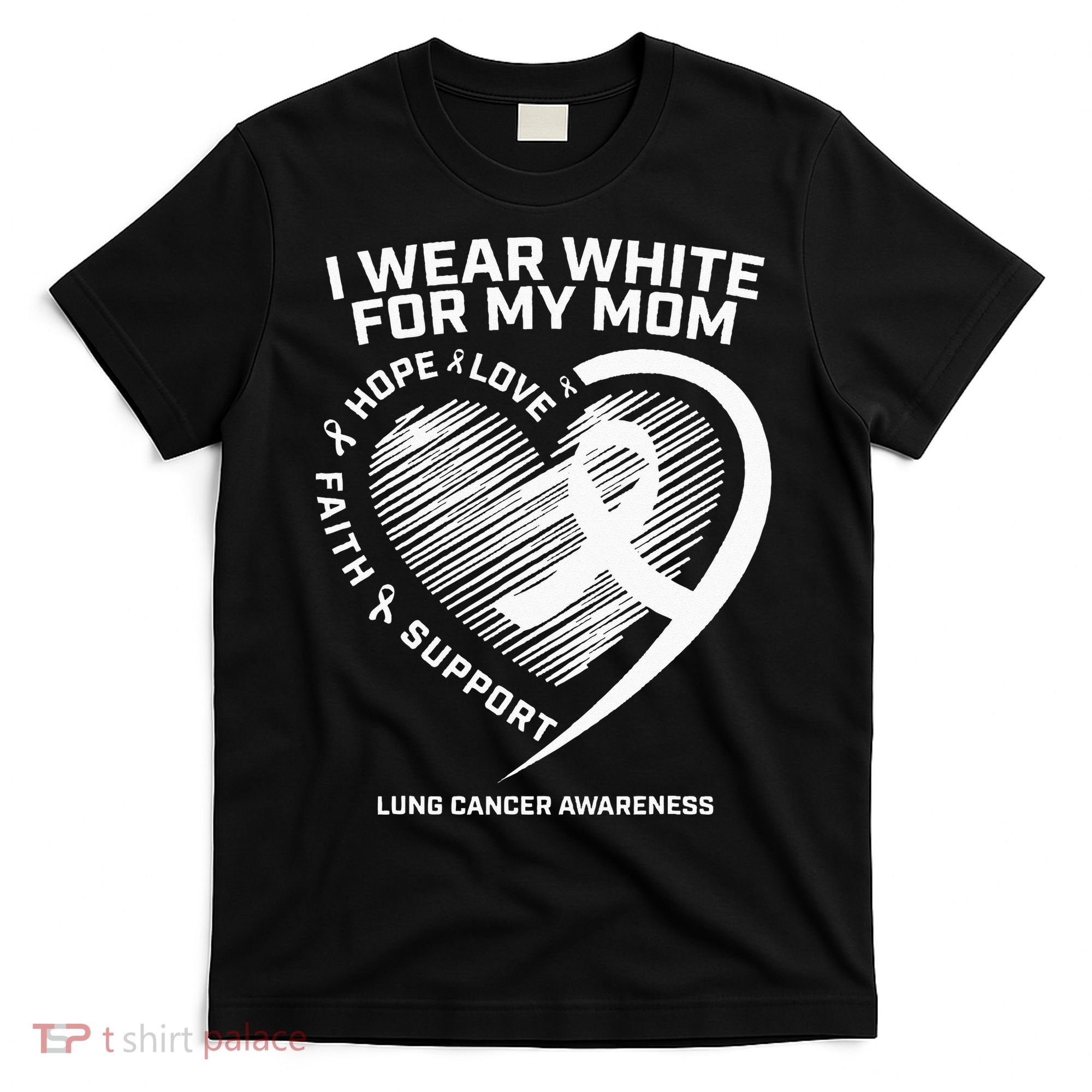 Lung Cancer Awareness Gifts Mom Lung Cancer Ribbon T-Shirt