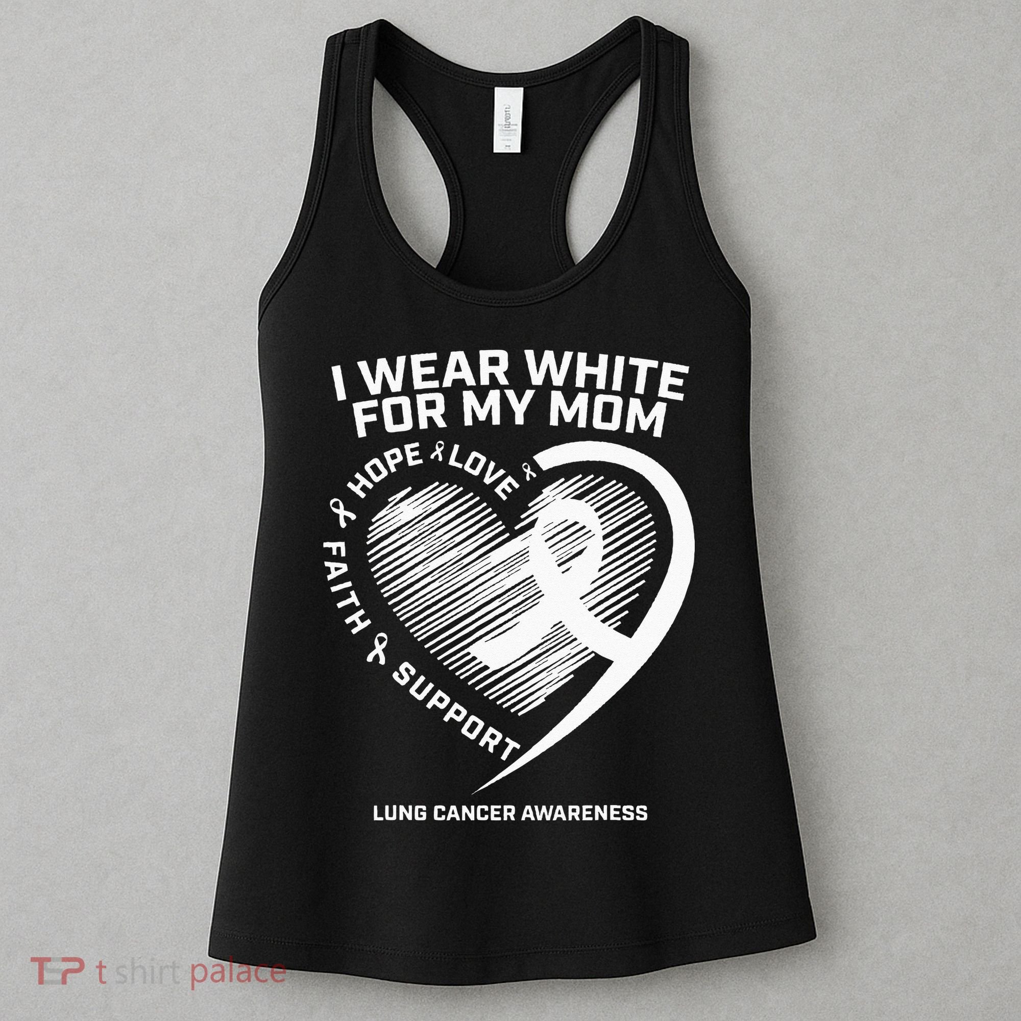 Lung Cancer Awareness Gifts Mom Lung Cancer Ribbon Women's Tank Top