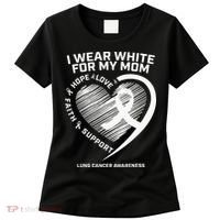 Lung Cancer Awareness Gifts Mom Lung Cancer Ribbon Women's T-Shirt thumb 0
