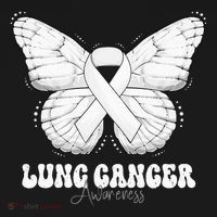 Lung Cancer Awareness Month White Ribbon Butterfly Sweatshirt thumb 3