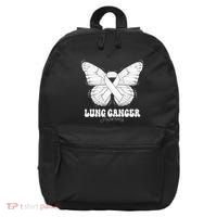 Lung Cancer Awareness Month White Ribbon Butterfly 16 in Basic Backpack thumb 0