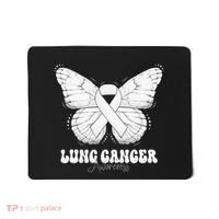 Lung Cancer Awareness Month White Ribbon Butterfly Mousepad thumb 0