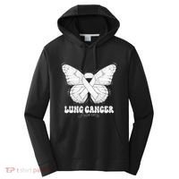 Lung Cancer Awareness Month White Ribbon Butterfly Performance Fleece Hoodie thumb 0