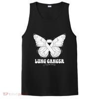 Lung Cancer Awareness Month White Ribbon Butterfly PosiCharge Competitor Tank thumb 0