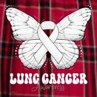 Lung Cancer Awareness Month White Ribbon Butterfly Women's Flannel Plaid Pajama Pants thumb 2