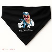 Lung Cancer Awareness Month White Ribbon Trex USA-Made Doggie Bandana thumb 0