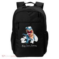 Lung Cancer Awareness Month White Ribbon Trex Backpack thumb 0