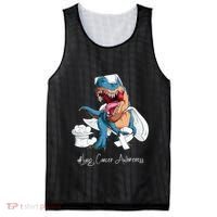 Lung Cancer Awareness Month White Ribbon Trex Mesh Reversible Basketball Jersey Tank thumb 0