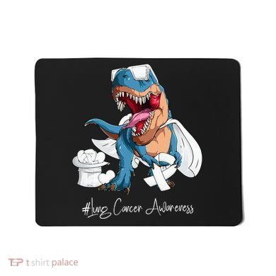 Lung Cancer Awareness Month White Ribbon Trex Mousepad