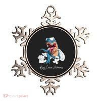 Lung Cancer Awareness Month White Ribbon Trex Ornament thumb 0