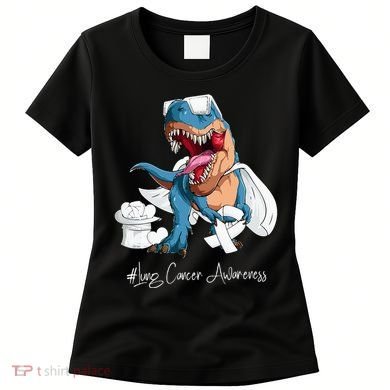 Lung Cancer Awareness Month White Ribbon Trex Women's T-Shirt