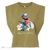 Lung Cancer Awareness Month White Ribbon Trex Garment-Dyed Women's Muscle Tee thumb 0