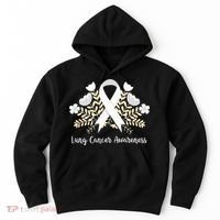 Lung Cancer Awareness Ribbon Lung Cancer Hoodie thumb 0