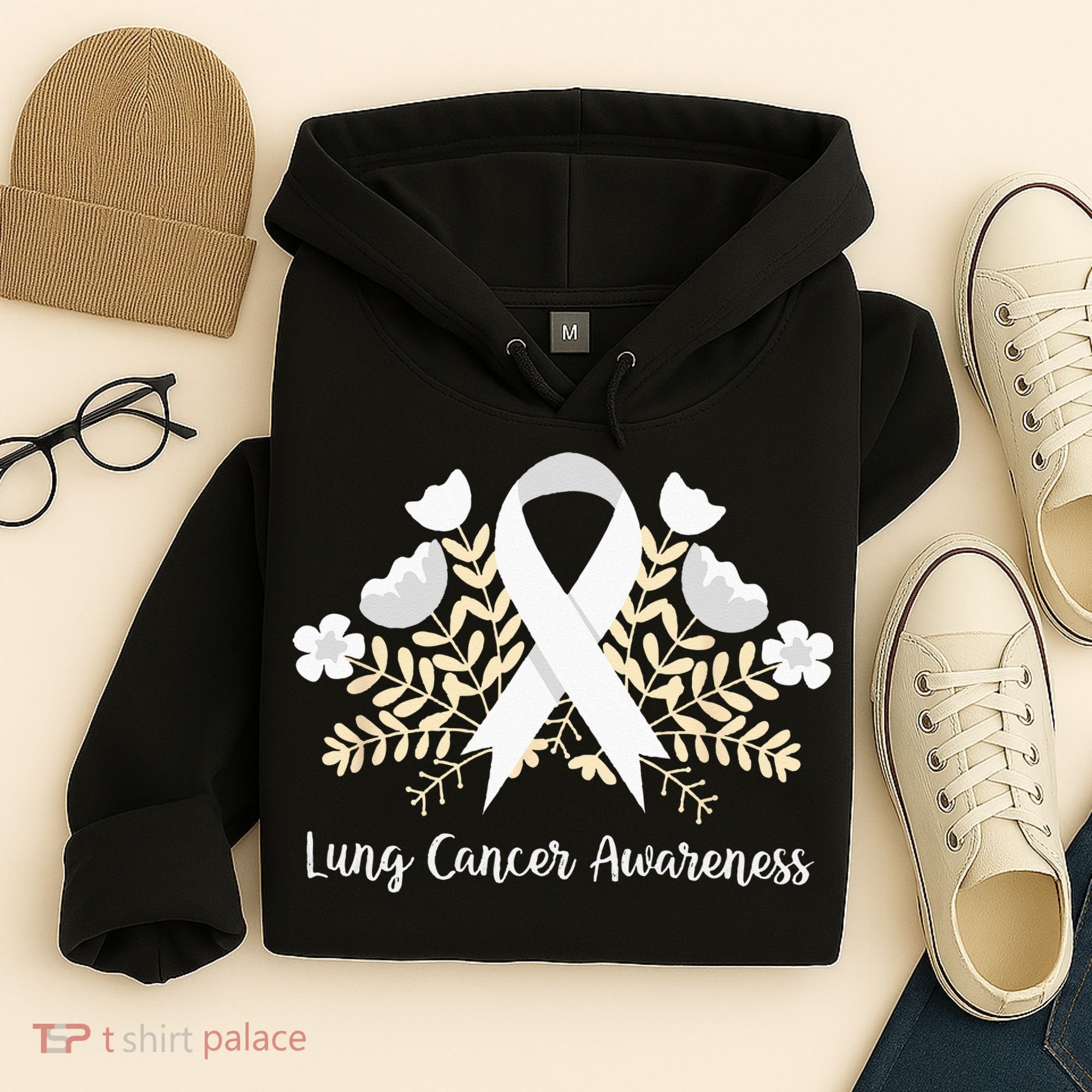 Lung Cancer Awareness Ribbon Lung Cancer Hoodie