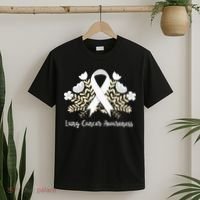Lung Cancer Awareness Ribbon Lung Cancer T-Shirt thumb 2